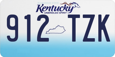 KY license plate 912TZK