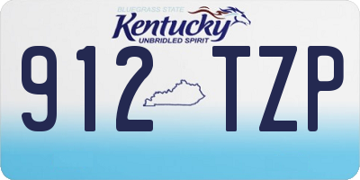 KY license plate 912TZP