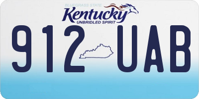 KY license plate 912UAB