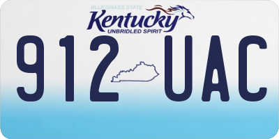 KY license plate 912UAC