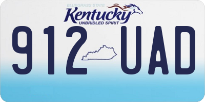 KY license plate 912UAD
