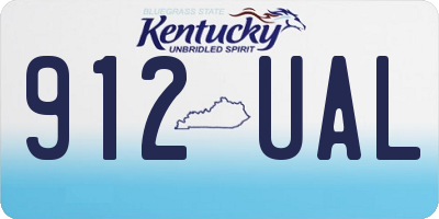 KY license plate 912UAL