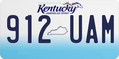 KY license plate 912UAM