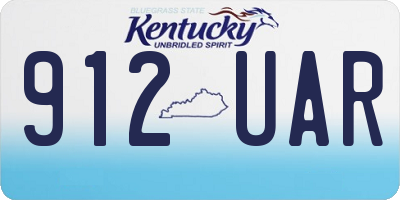 KY license plate 912UAR