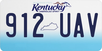KY license plate 912UAV