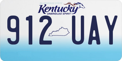 KY license plate 912UAY