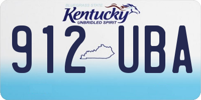 KY license plate 912UBA