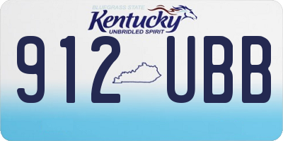 KY license plate 912UBB