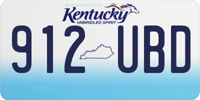 KY license plate 912UBD