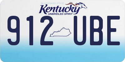 KY license plate 912UBE