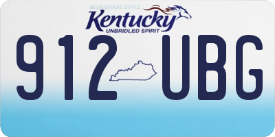 KY license plate 912UBG
