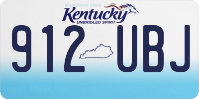 KY license plate 912UBJ
