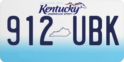 KY license plate 912UBK