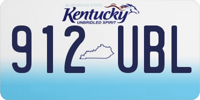 KY license plate 912UBL