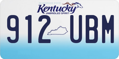 KY license plate 912UBM