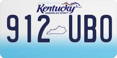 KY license plate 912UBO