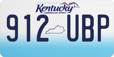 KY license plate 912UBP