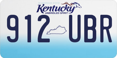 KY license plate 912UBR