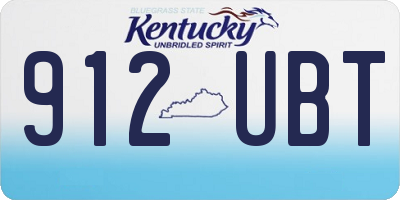 KY license plate 912UBT