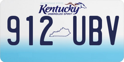 KY license plate 912UBV