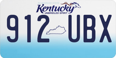 KY license plate 912UBX