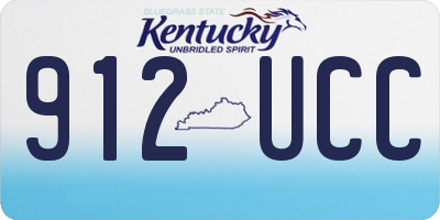 KY license plate 912UCC