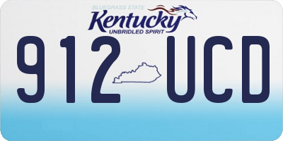 KY license plate 912UCD
