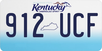 KY license plate 912UCF