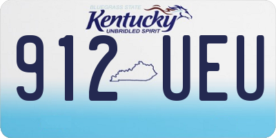 KY license plate 912UEU
