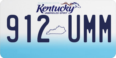 KY license plate 912UMM