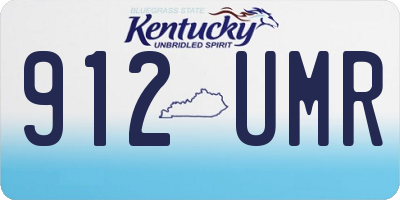 KY license plate 912UMR