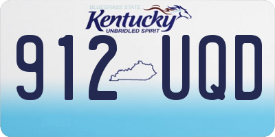 KY license plate 912UQD