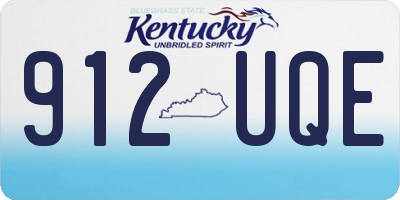 KY license plate 912UQE