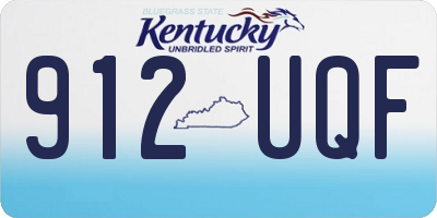KY license plate 912UQF