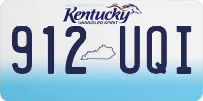 KY license plate 912UQI