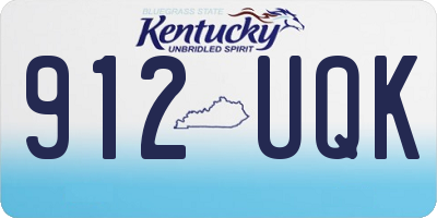 KY license plate 912UQK