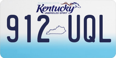KY license plate 912UQL