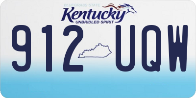 KY license plate 912UQW