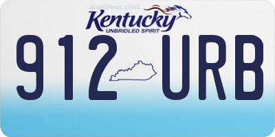 KY license plate 912URB