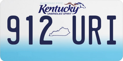 KY license plate 912URI