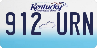 KY license plate 912URN
