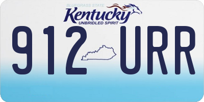 KY license plate 912URR