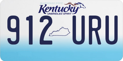 KY license plate 912URU