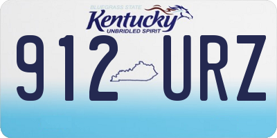 KY license plate 912URZ