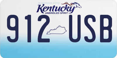 KY license plate 912USB
