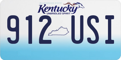 KY license plate 912USI