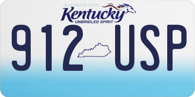 KY license plate 912USP