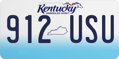KY license plate 912USU
