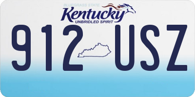 KY license plate 912USZ