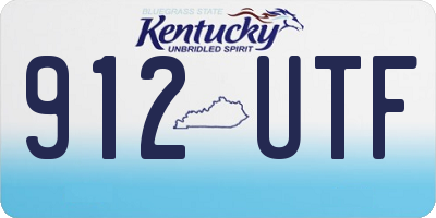 KY license plate 912UTF